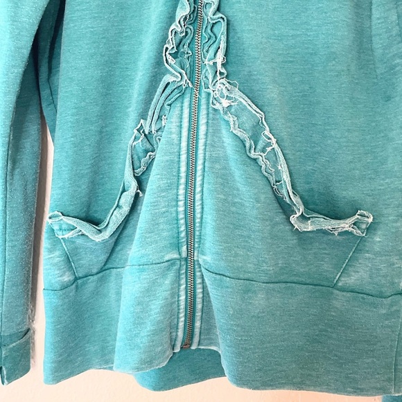 Evy’s Tree Brilla Zip Hoodie Teal Size L Fairycore Boutique Cozy - Picture 6 of 10